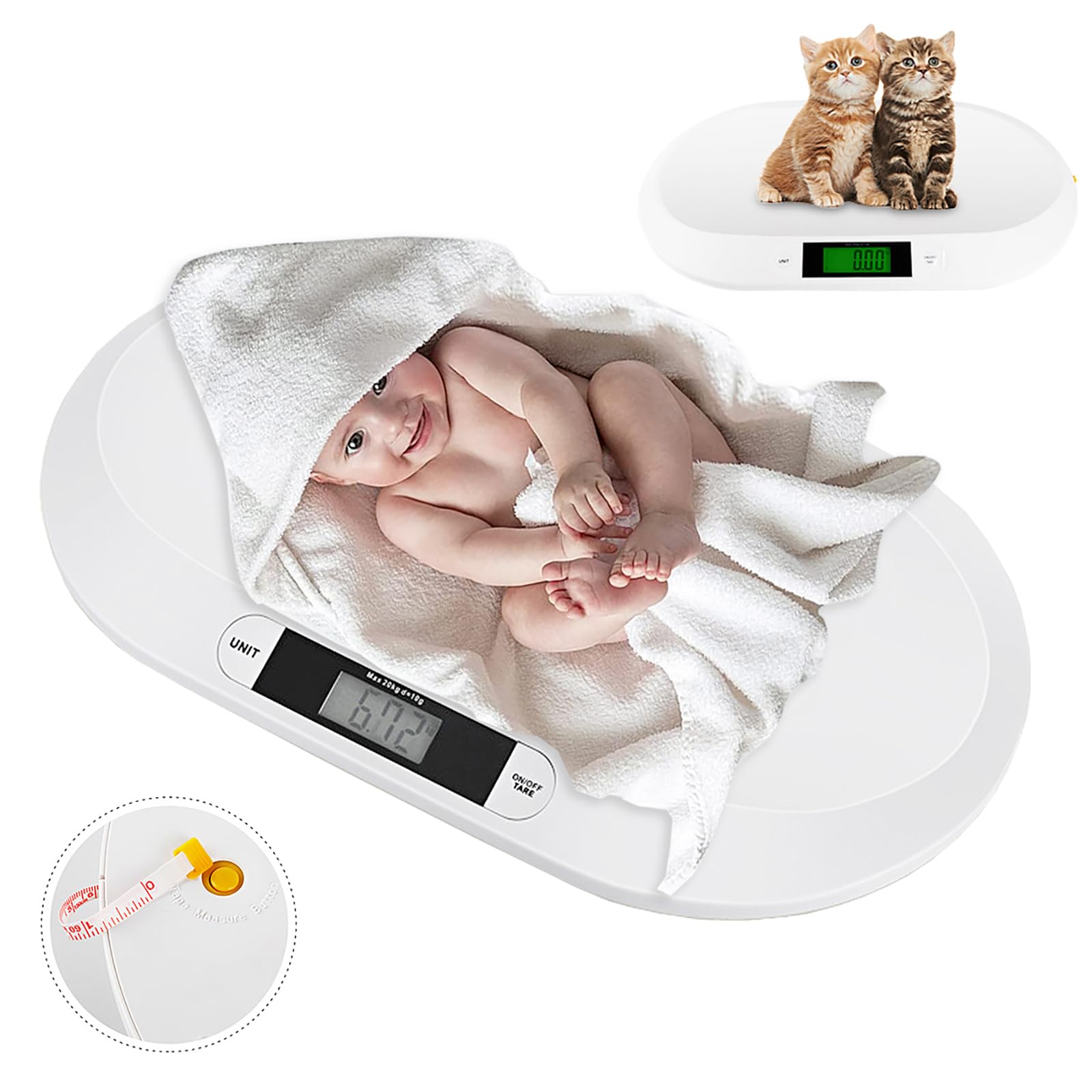 

Digital baby baby weight thin and minimum display 10g maximum load high baby health management with tare electronic baby 150cm tape height baby for