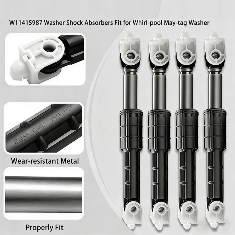 4Pcs Efficient Washer Dampers Drum W11415987 Washing Machine Shock absorbers Reduces Noise And Prevents Sliding