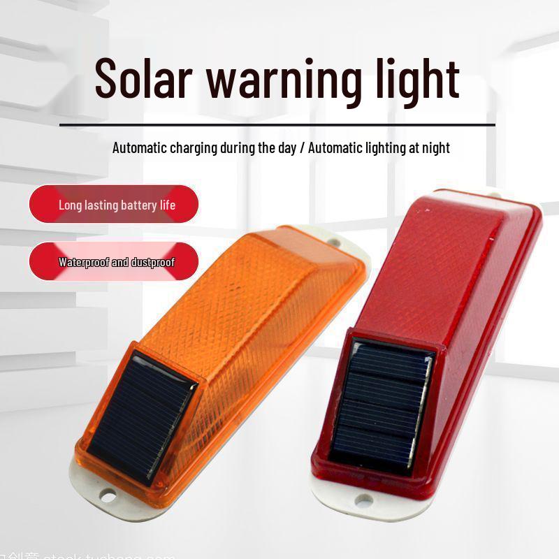 LED Solar Flashing Road Warning Light for Nighttime Traffic Safety
