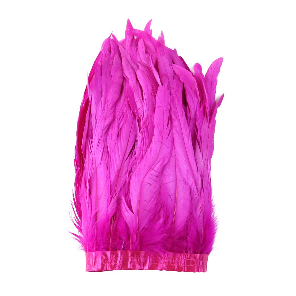 

2M Colored Rooster Cock Tail Feathers Trims DIY Crafts Carnival Sewing Costume Decor Chicken Plumas Wedding Woman Dress 25-30cm 25-30cm ярко-розовый