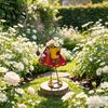 Dekorative Metallkunst für den Innenhof, Alte Märchenpaar-Statue mit Pflanzgefäß, Handbemalter Vintage-Blumen-Displaybehälter, Blumentopf für Tischplatte im Freien