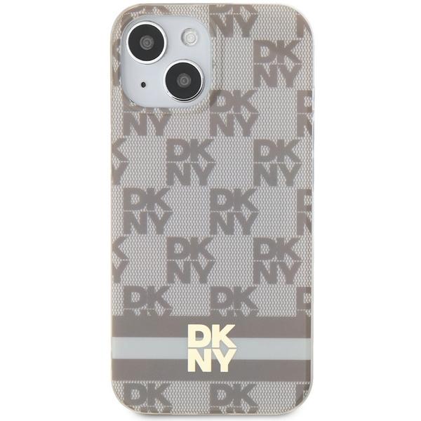Dkny Dkhmp15Shcptse Iphone 15 / 14 / 136.1 Beżowy/Beige Hardcase Iml Checkered Mono Pattern & Printed Stripes Magsafe