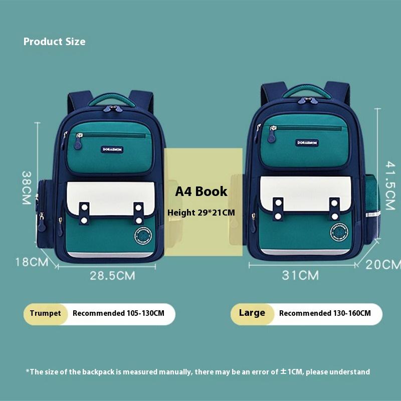 Barneskoletaske Gutter og Jenter Ny Ryggbeskyttelse Lett Stor Kapasitet Ryggsekk