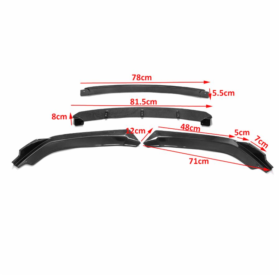 Frontstoßstangenlippe Bodykit Spoiler für Honda Civic Limousine 4-türig 2016-2018