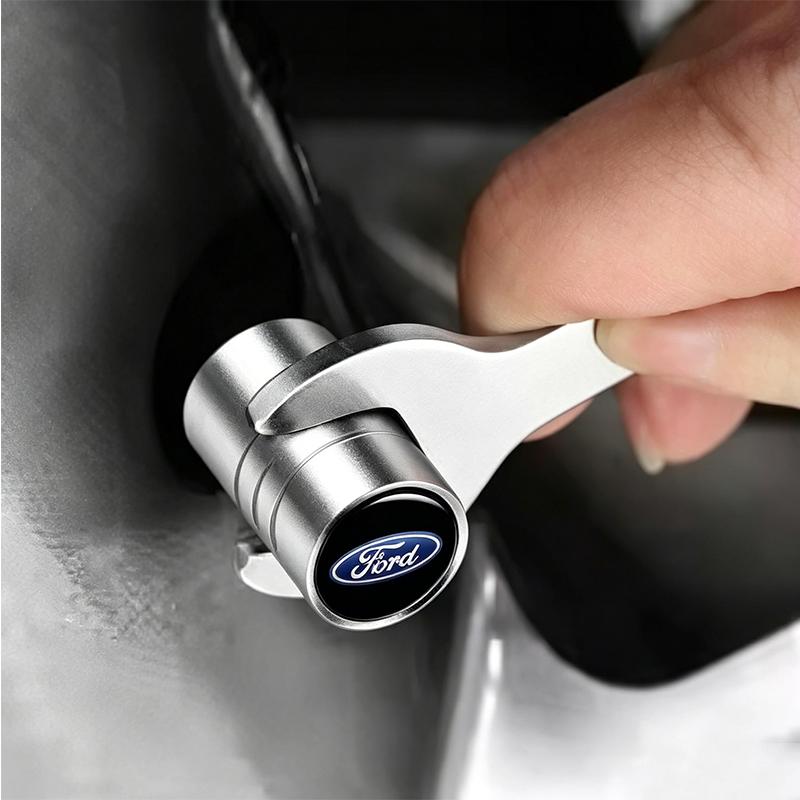 For Ford Ranger T6 PXCar Tire Valve Caps Emblem Metal Cap Case Sticker For Ford Fiesta EcoSport ESCORT focus 1 focus 3 focus 2 Accessories QMM-FORD