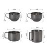 BR304 Stainless Steel Coffee Cup Retro Double-layer Heat-resistant Mug Silver Coffee Cup Afternoon Tea Cups and Saucer Set TeacupEY