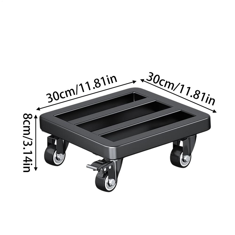 Universal Flower Pot Wheels Square Metal Tray Heavy Duty Flower Pot Rack Plant Movable Rolling Potted Plant Stand With Rollers