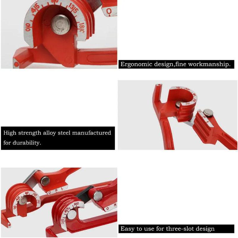 3 In 1 Manual Bending Tool 6mm 8mm 10mm Brake Pipe Rolling Brass Copper Tube Pipe Fuel Brake Pipe Bender Hand Tool