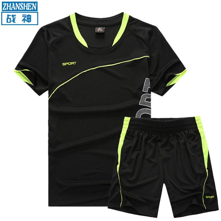 Football jersey set men's and women's printing [manufacturer wholesale/distribution] light version training jersey children's football jersey