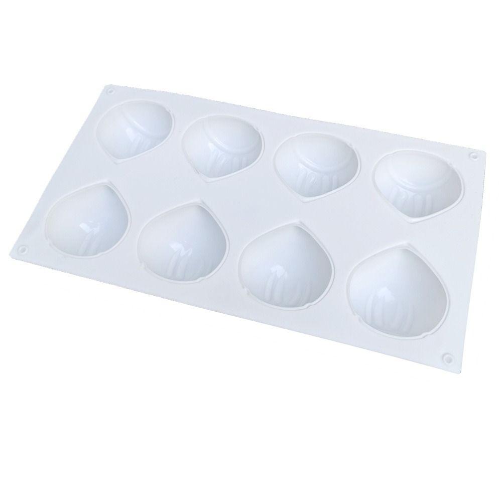 Food Grade Silicone Fruit Shaped Dessert Mold 8-Cavity Baking Mold Hazelnut Mousse Cake Mold