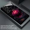 Dark Night Lotus Glow Pattern 2D Phone Case for Samsung S26 S25 S24 S23 S22 S21 S20 A55 A54 A53 Tempered Glass Protective Cover