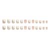 Milk coffee silver fine flash clean and simple fake nail patch removable wearable armor 24 pieces