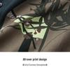 TRIES Men's Summer Printed Draped Short Sleeve Shirt