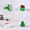 Adorable Mini Christmas Ornaments Featuring Resin Santa And Snowman Micro Landscapes