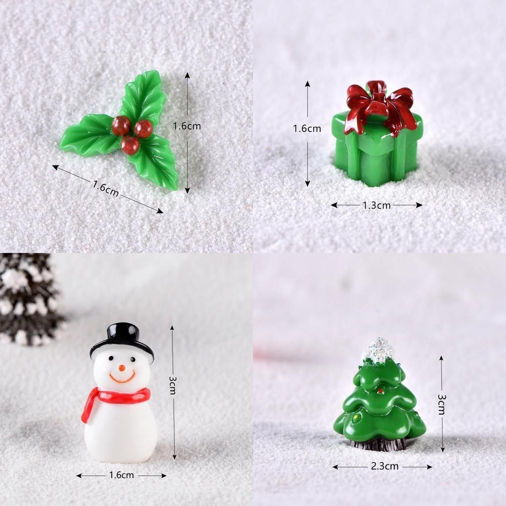 Adorable Mini Christmas Ornaments Featuring Resin Santa And Snowman Micro Landscapes