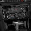 For Dodge Charger 2015 - Accessories Interior Carbon Fiber Car Center Console AC Switch Panel Cover Trim Decal Sticker