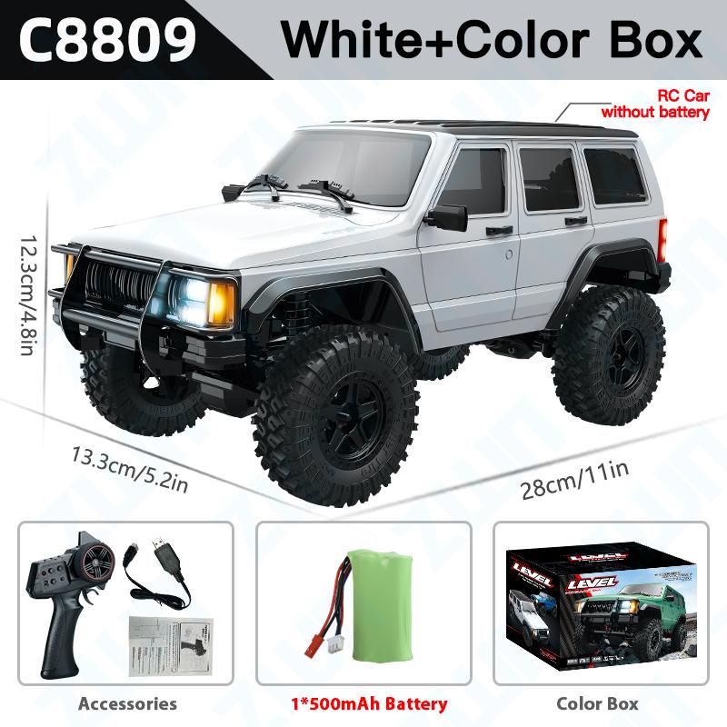 

C8801 C8809 1/18 RC Car 2.4G Remote Control Crawler 4WD Electric Climbing Led Off-Road Model Cars Toys for Children