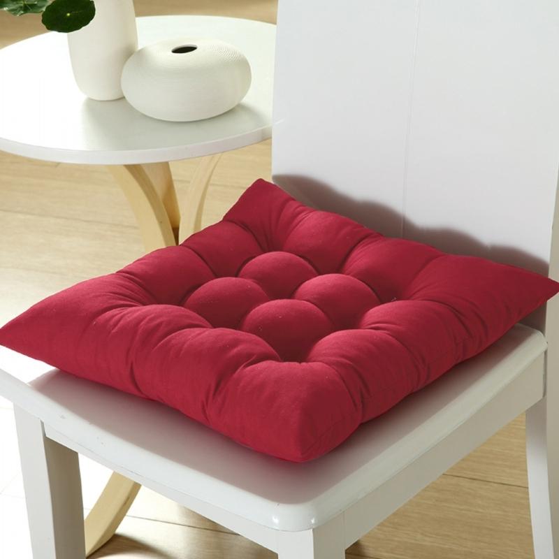 Thickened Dining Chair Seat Pad 46x46cm Slip Proof Chair Cushion for Kitchen Garden Office Multi Color