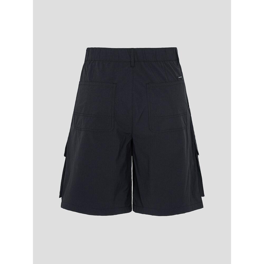 Binpolmen Synthetic Fiber Bermuda Cargo Half Pants Black