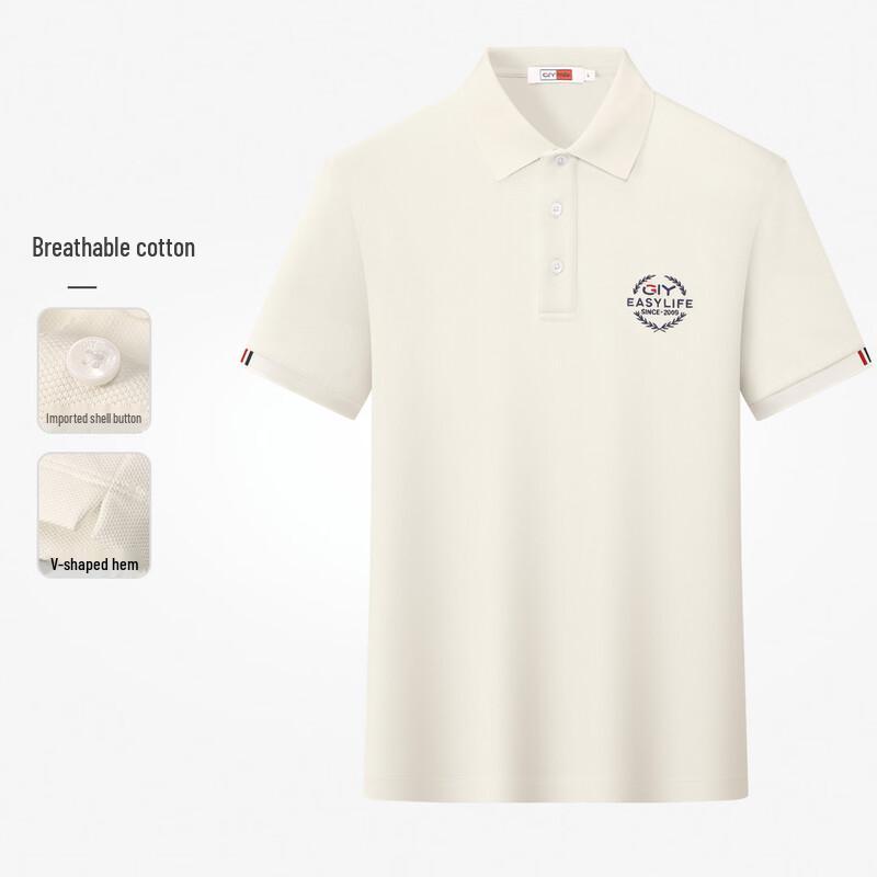 Goldlion Men's Breathable Short Sleeve Polo Shirt
