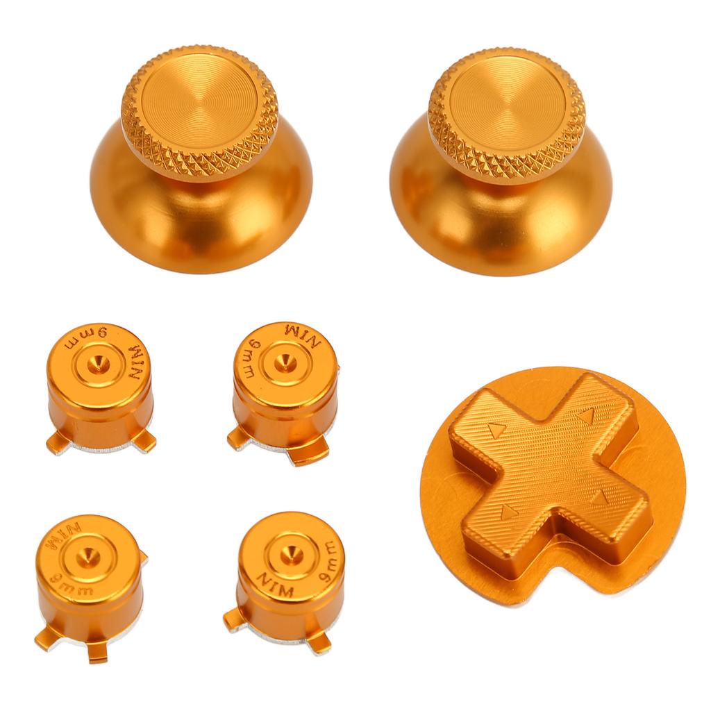 Gamepad Metal Buttons Aluminum Alloy DIY Replacement Game Controller Button Parts for Switch Pro Game Controller Gold