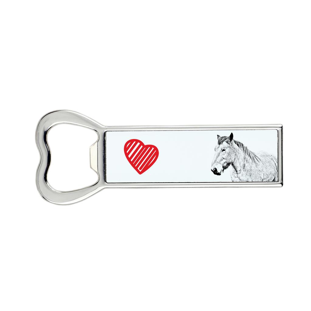 Koń Ardeński - Otwieracz Do Butelek Z Koniem, Personalizowany Otwieracz Na Lodówkę, Wyjątkowy Upominek Dla Mężczyzny Marki Art-Dog