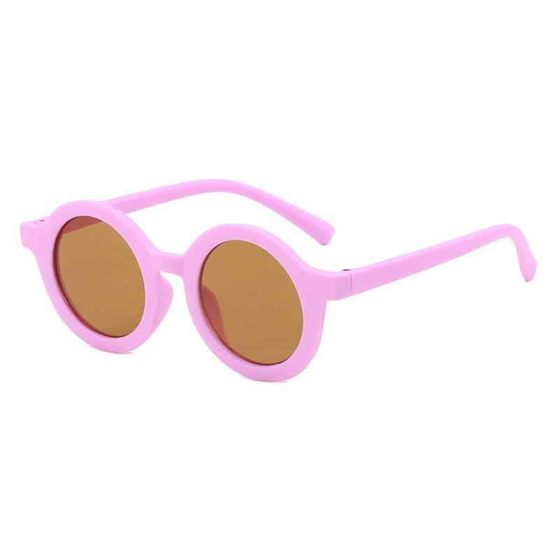 Sunglasses Retro Resin And PC Materials UV  Thick Frame Round For Kids