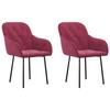 VidaXL Chaises de salle à manger 2 pcs Rouge bordeaux Velours 344850