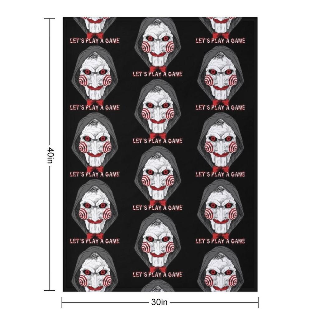 SAW Movie fan art Throw Blanket for sofa Tourist Flannel Fabric Thermal Blankets