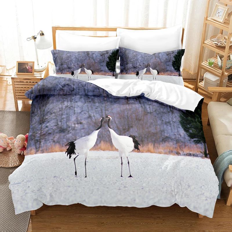 Dropship Flamingo Comforter Bedding Sets Home Textile Duvet Cover US Full  200x229cm Ropa De Cama King Size Bed Sets For Girl