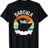 Vintage Dadcula Papa Passendes Familie Dracula Halloween T-Shirt