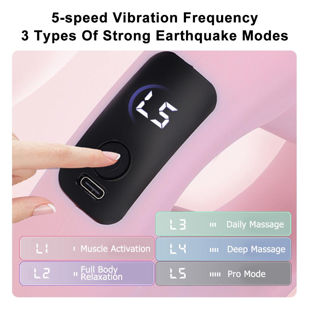 Electric Body Fascia Ring Fitness Massage Ring Vibration Body Shaping Massager Abdomen Belly Waist Deep Tissue Massage Device
