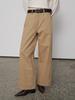 FROMWHERE Cutting Line Cotton Pants Beige