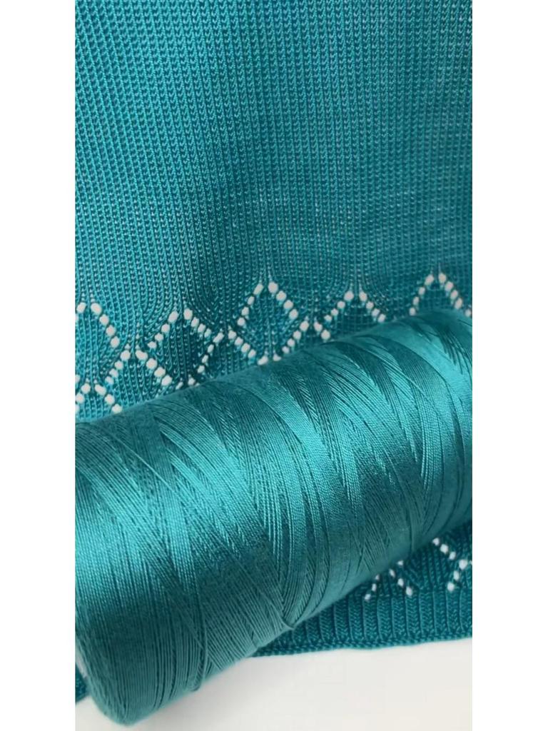 Summer Lace Silk Cotton Strong Twist Hand-Knitted Baby Yarn, Short Sleeve, Size 7, Non-Fraying, 6 Liangs