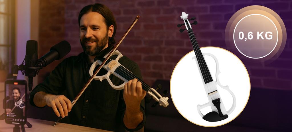 MusicMate MM-VN200-W StradiVolt Elektrické housle