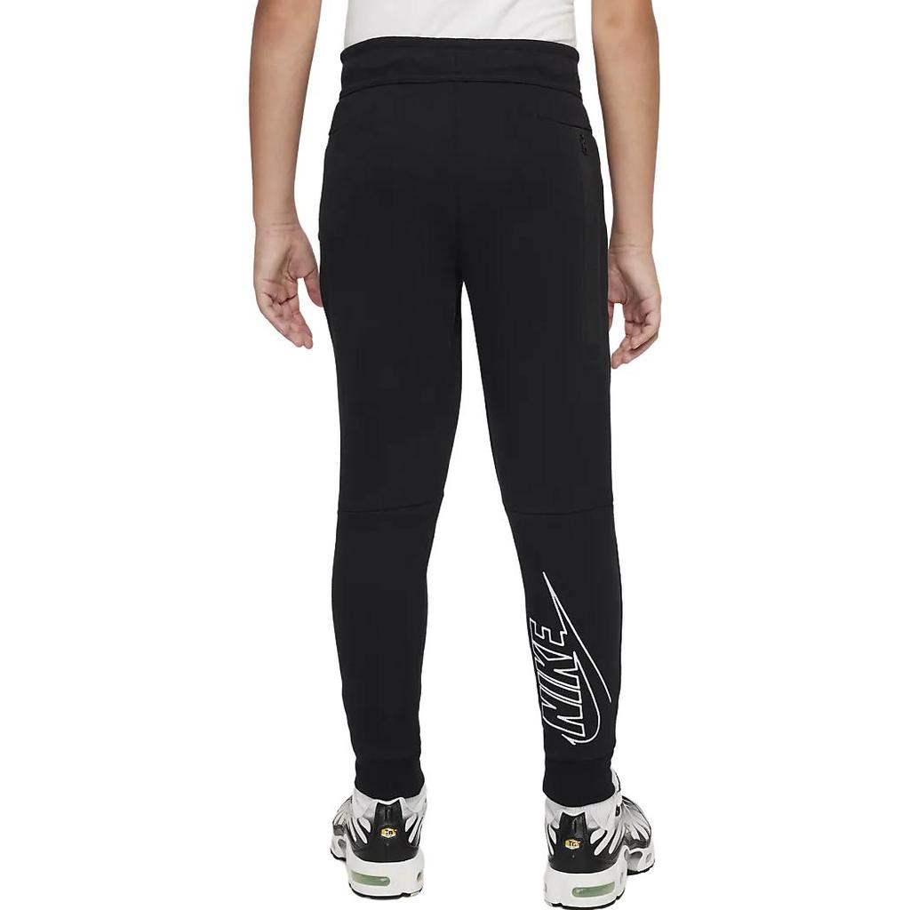 Nike Fitted Letter Print Casual Pants Kids Bottoms Black DX5093-010