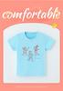 Camiseta com Estampa de Dança de Manga Curta Estilo Europeu-Americano para Bebês e Crianças Pequenas