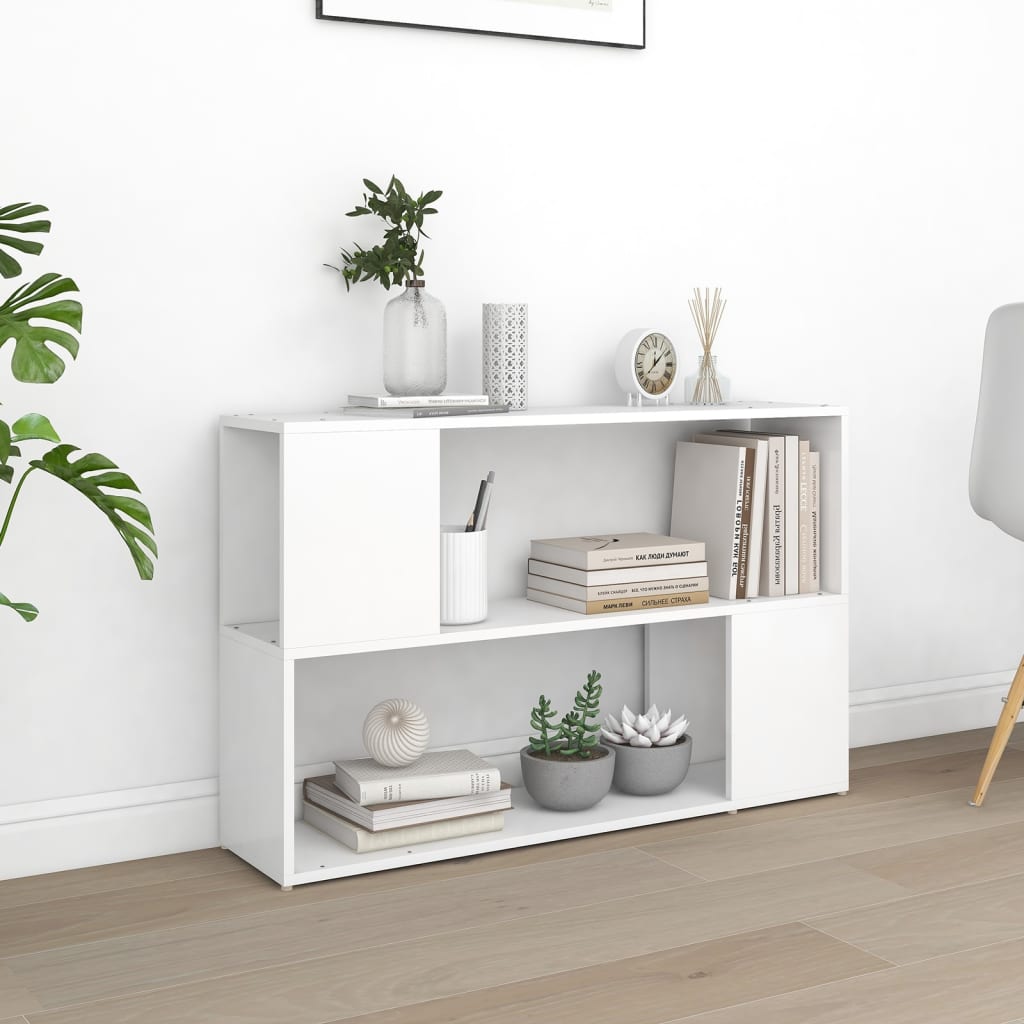 Bookshelf White 100x24x63 Cm Particleboard
