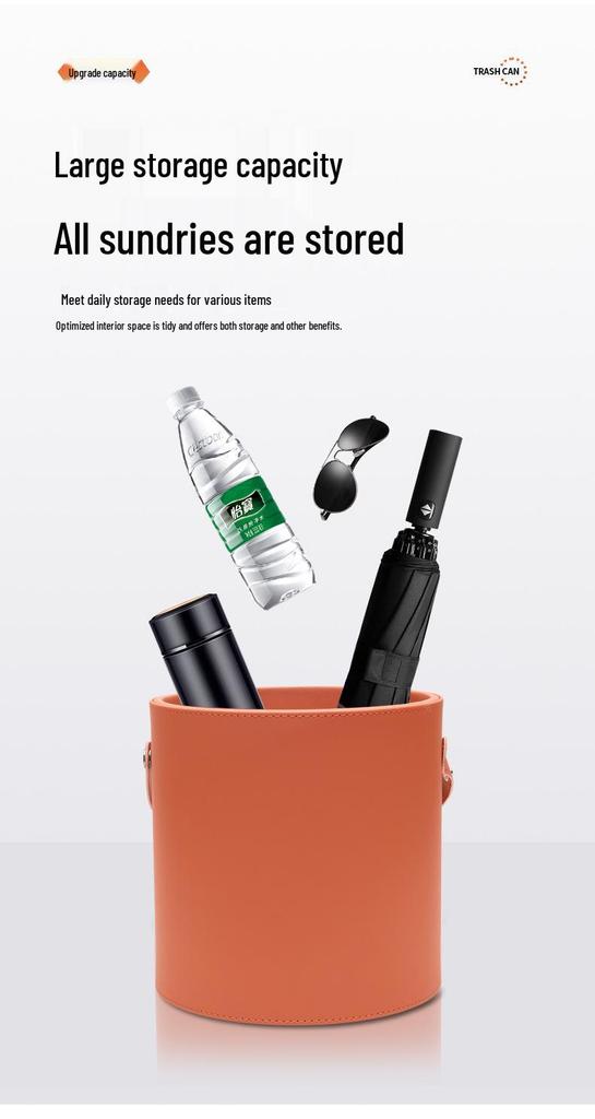 Multifunctional Handheld Car Trash Can with Lid