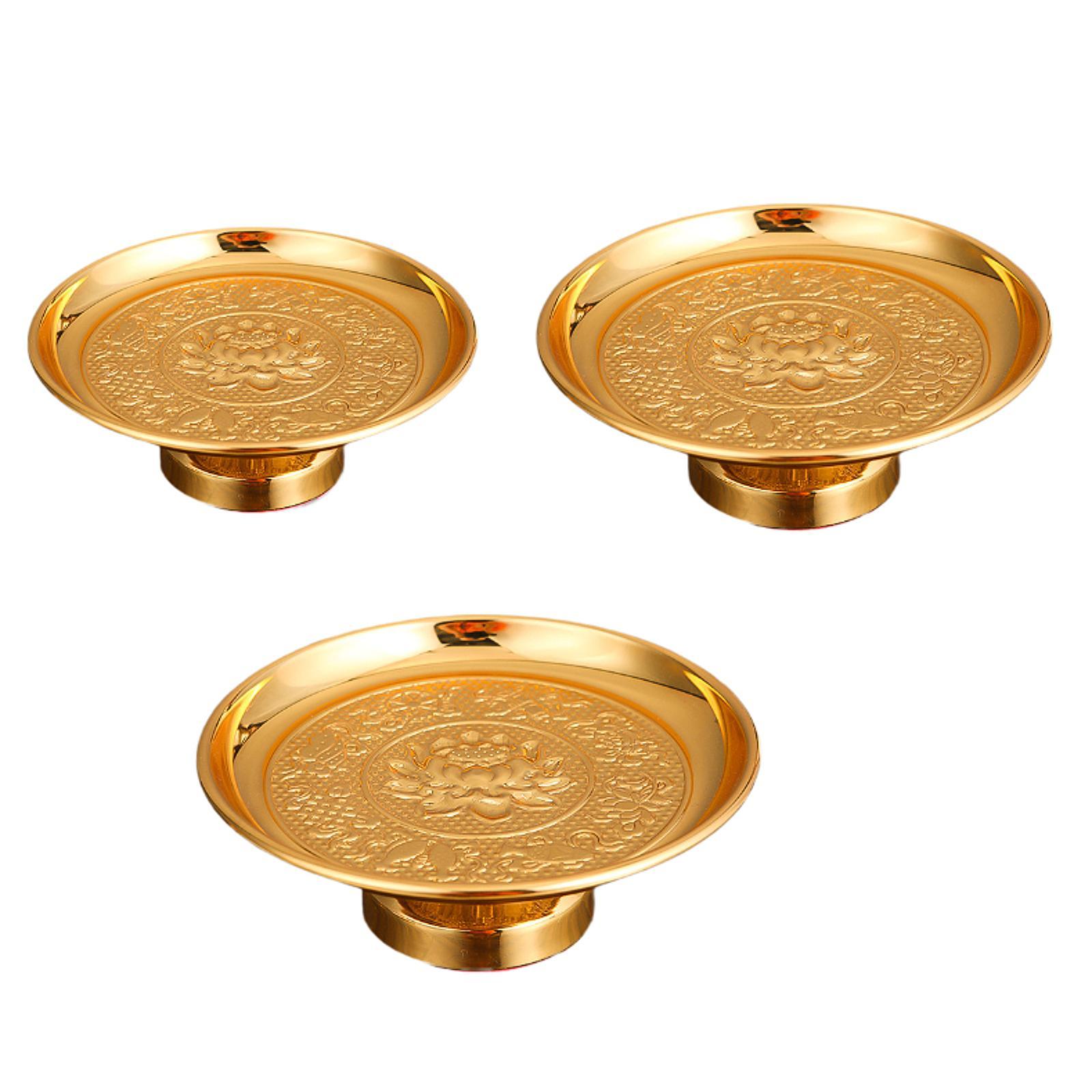 

Temple Tray, Buddhist Fruit Plate, Lotus Design, Blessing Tray, Stable Base, S