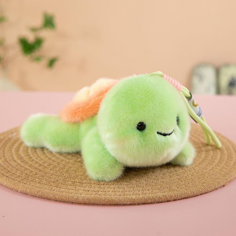 Süßer Krabbel-Schildkröten-Plüsch-Anhänger - Frucht-Schildkröten-Puppe Charm für Taschen & Schreibtische