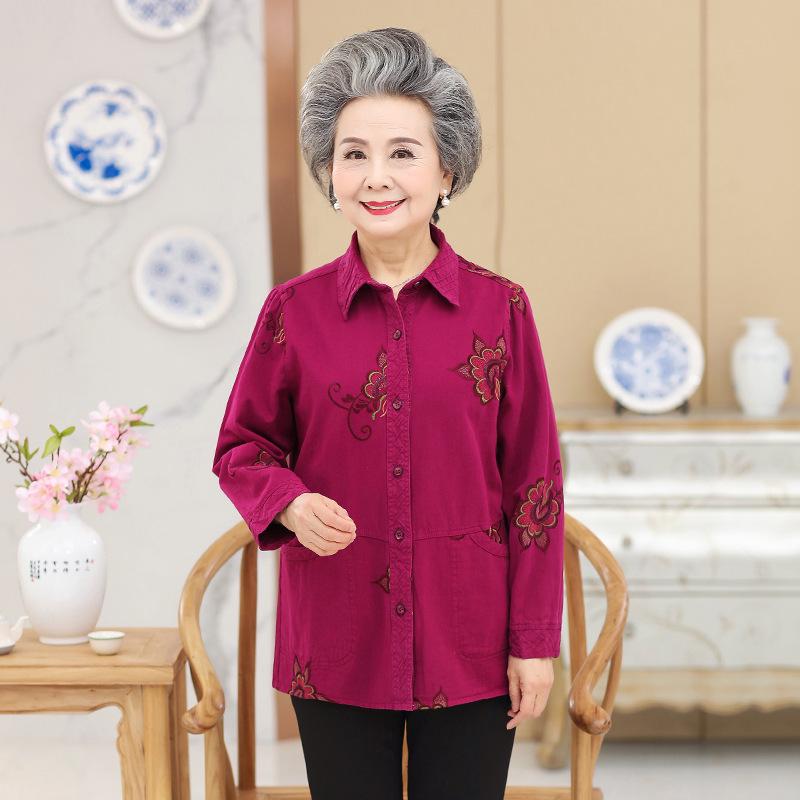 

Elder Women s Pure Cotton Long-Sleeve Spring/Autumn Jacket L (up to 100 lbs)
