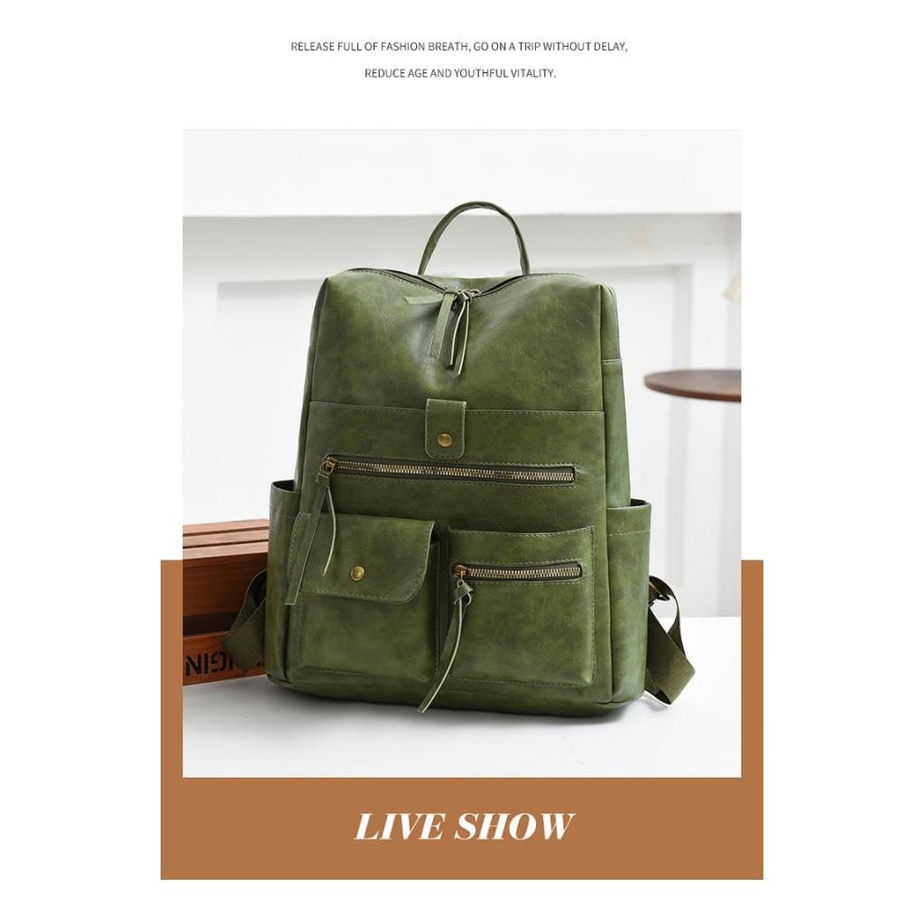 Backpack for Women PU Multi Pocket Multi Compartment Daily Commute Travel
