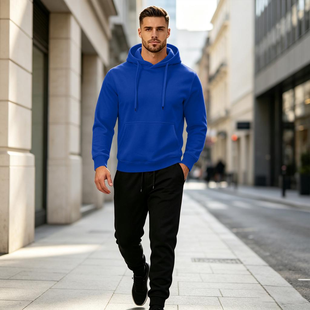 Men's Casual Sweatshirt and Jogger Set for Fall Winter Sports Training