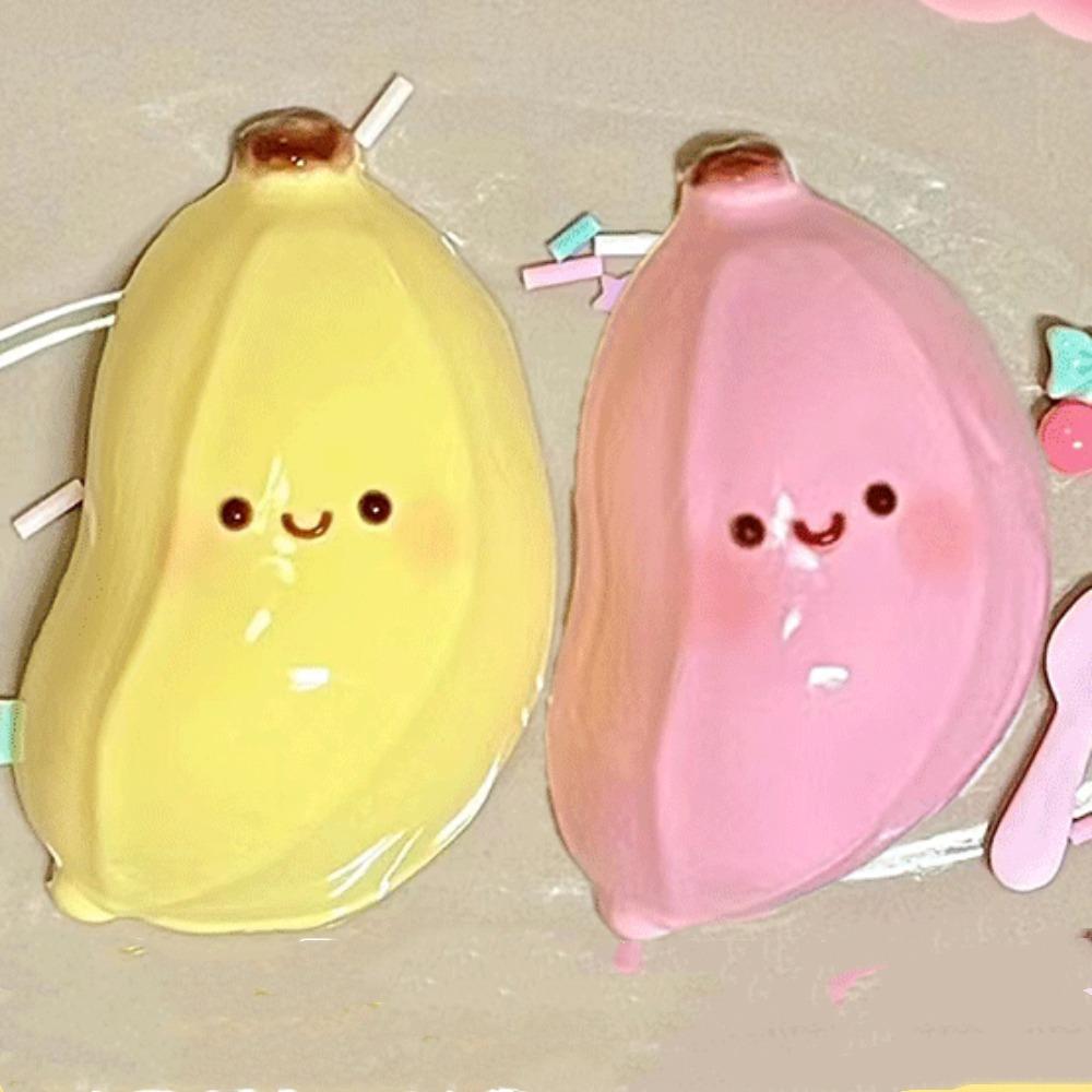 

Soft Simulation Banana Squeeze Toy Pink Slow Rebound Fruit Toy Office Workers рожевий