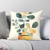 Boho Cute Potted Plant Square Pillowcase Polyester Linen Velvet Creative Zip Decorative Throw Pillow Case Bed Cushion Cover