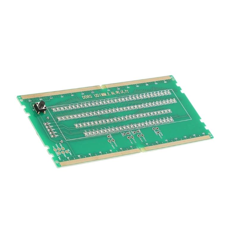 Memory Test Card Notebook DDR5 RDIMM/UDIMM Memory Tester Tool with LED Light Tester Diagnosis Card Memory Tester