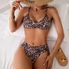 26 Sexy Split Swimsuit Women's Leopard Print Seaside Tight Bikini Backless No