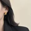 Minimalist Metal Semi-Circular Simple Earrings, Earrings, Retro Beaded Arc Earrings, Niche Design, Light Luxury And Versatile