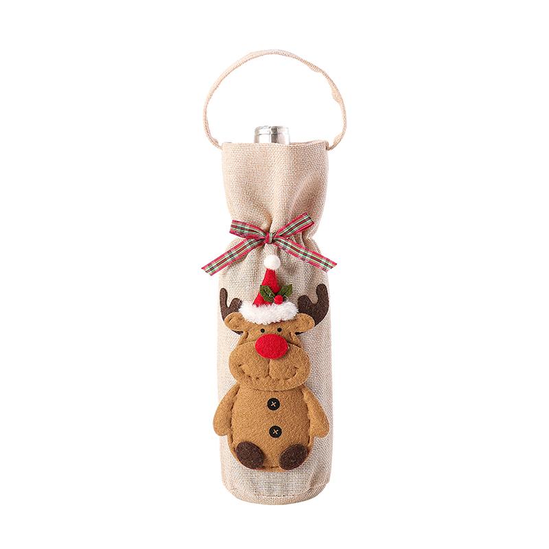 Wine Christmas Bag, Wine Bottle Gift Bag, Reusable Wine Bottle Covers For Xmas Christmas Wedding Birthday Holiday Party Decor